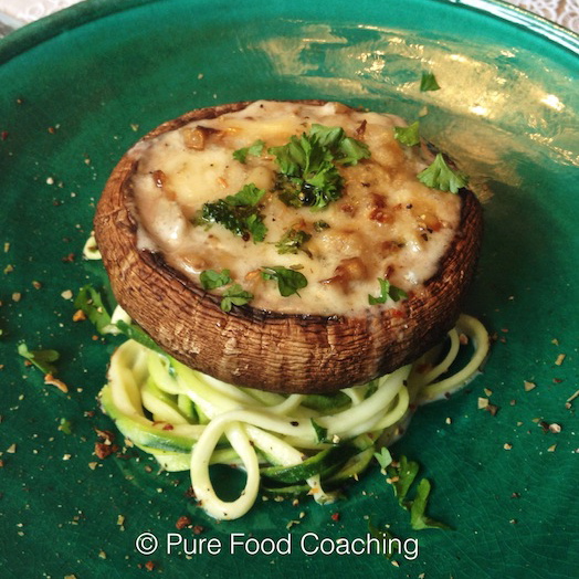 portobello met courgetti